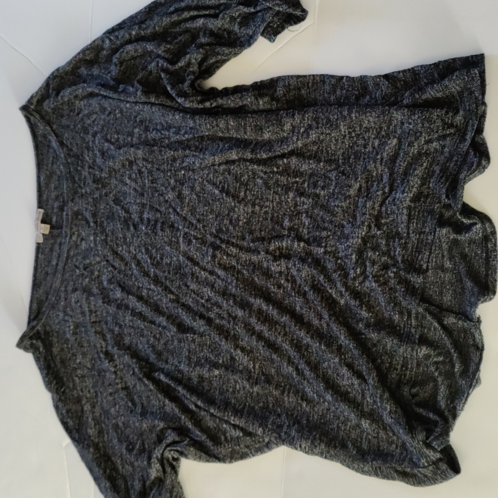 3/4 sleeve black top size 1x